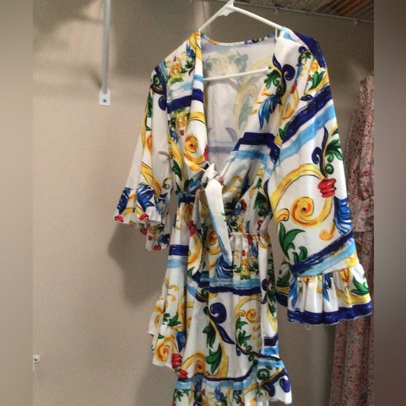 Silk Romper from Capri, Italy size small - Picture 2 of 5